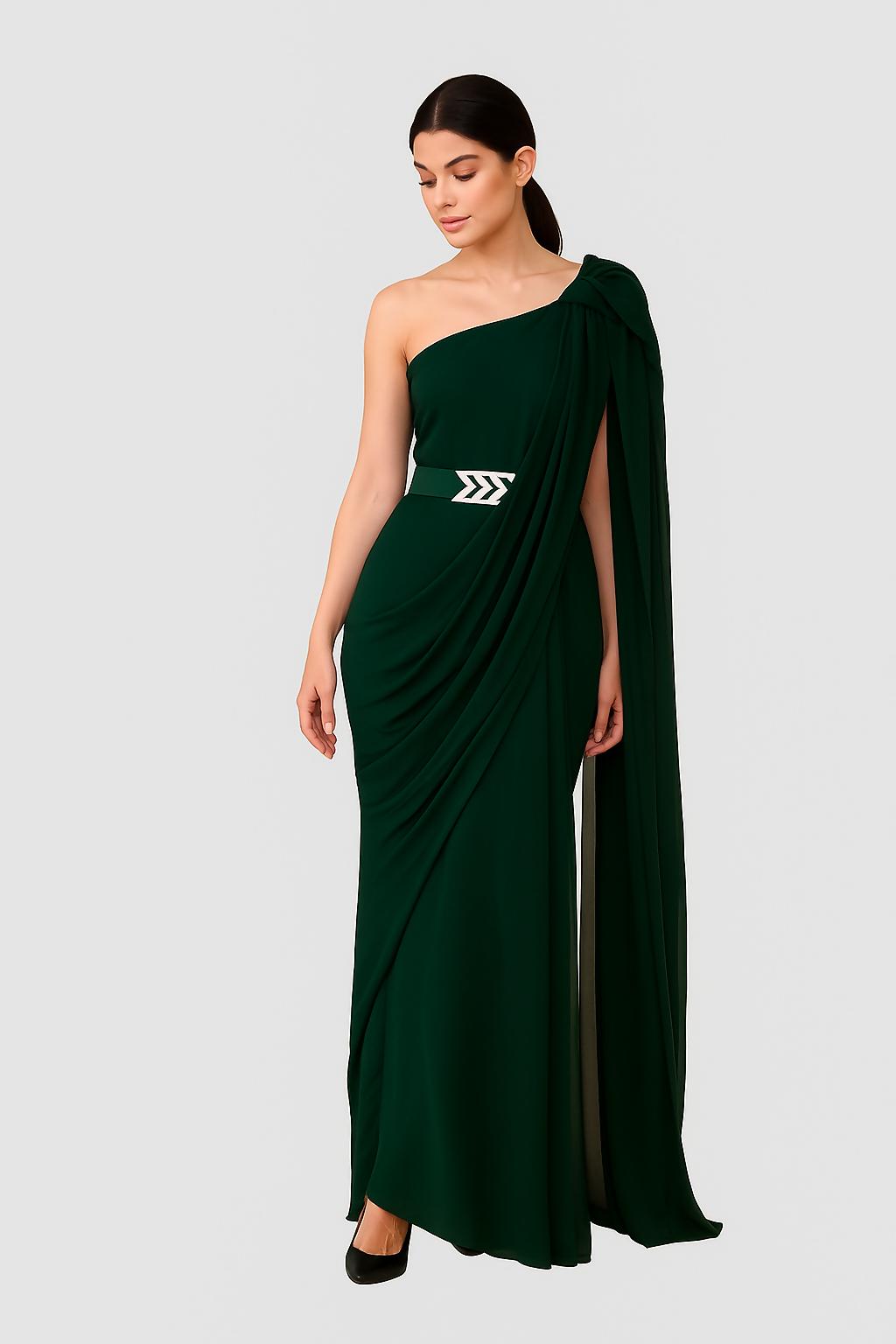 Pure Georgette Rich Green Plain Saree for Women