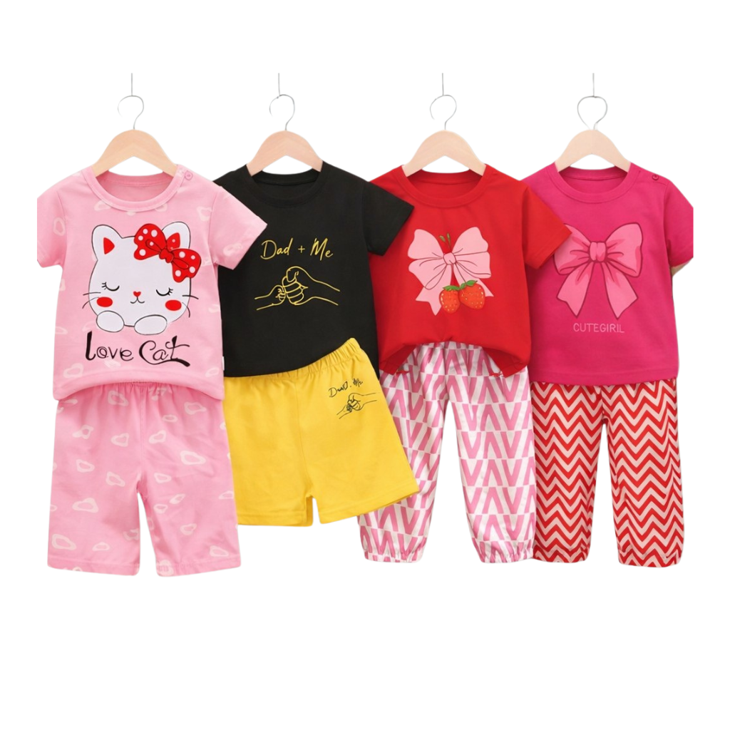 Baby T Shirt & Pant - Set of 4 Pcs Combo

