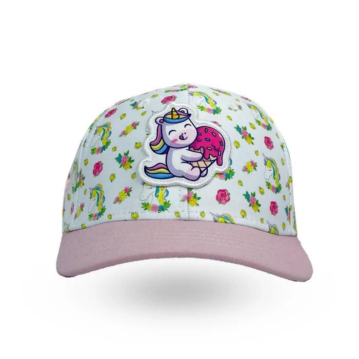 Exclusive Unicorn Print Cap With Hook And Loop Closure For Kids