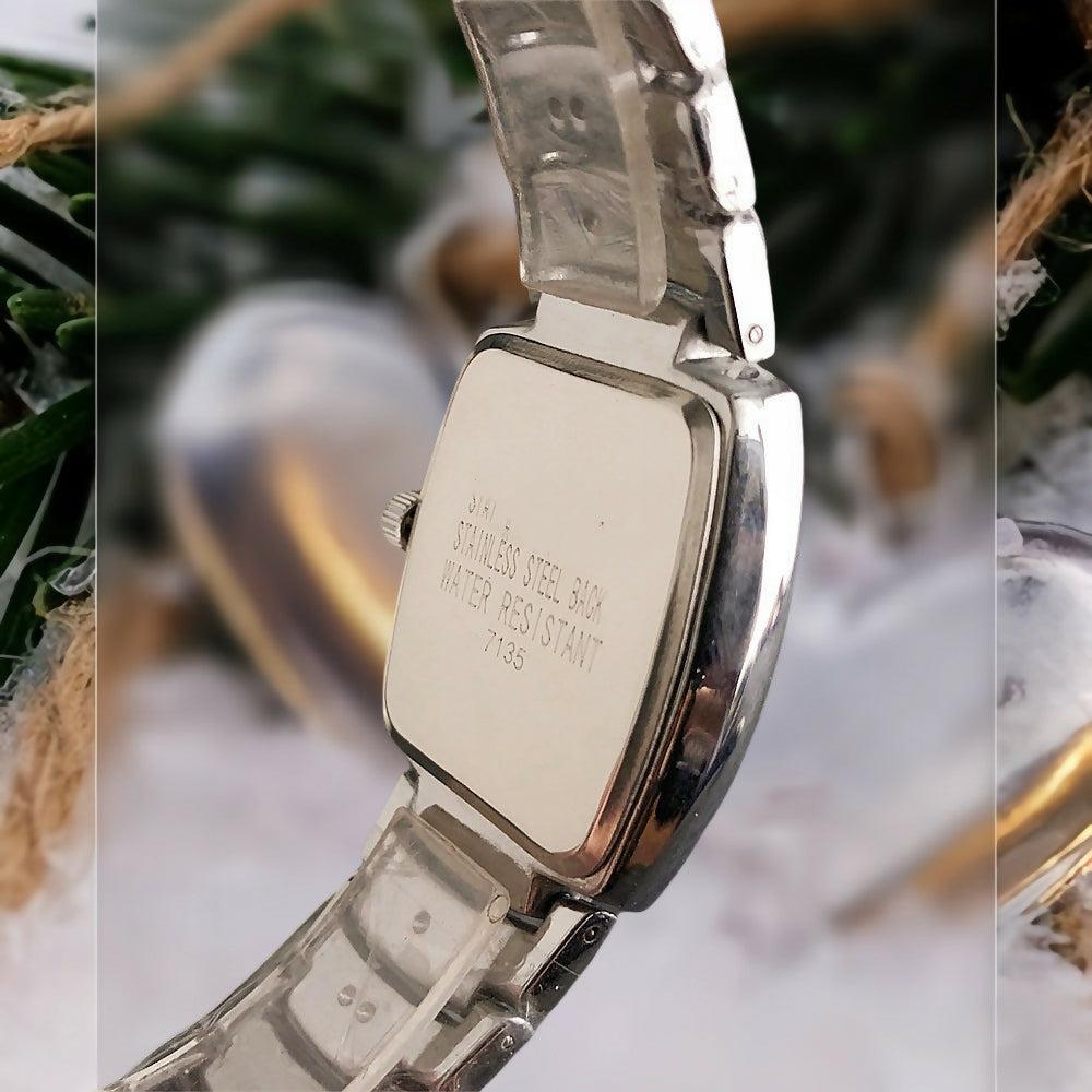 Rosra Square Dial Silver Color Quartz Wristwatch for Men