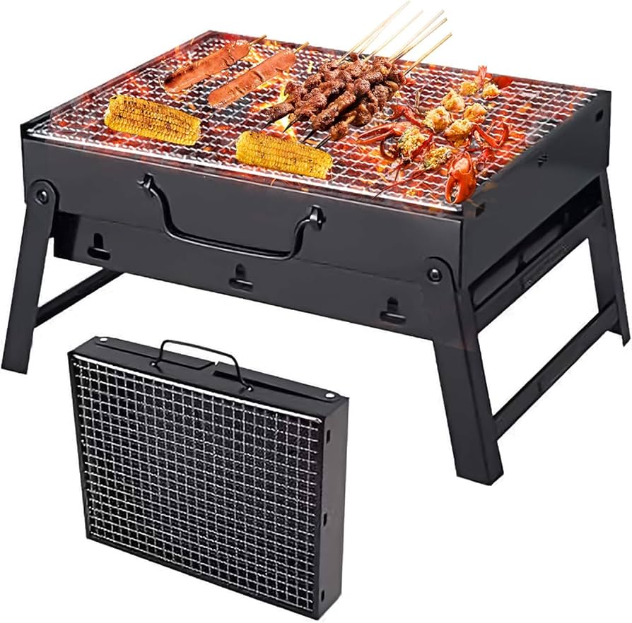 BAHELS Foldable Portable Charcoal BBQ Grill, Stainless Steel Barbecue, Thickening And Stable, for Patio, Indoor, Outdoor Parties