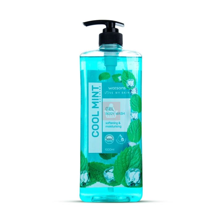 Watsons Cool Mint Scented Gel Body Wash 1000ml